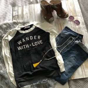 Spiritual gangster long sleeve raglan, NWT, sz med